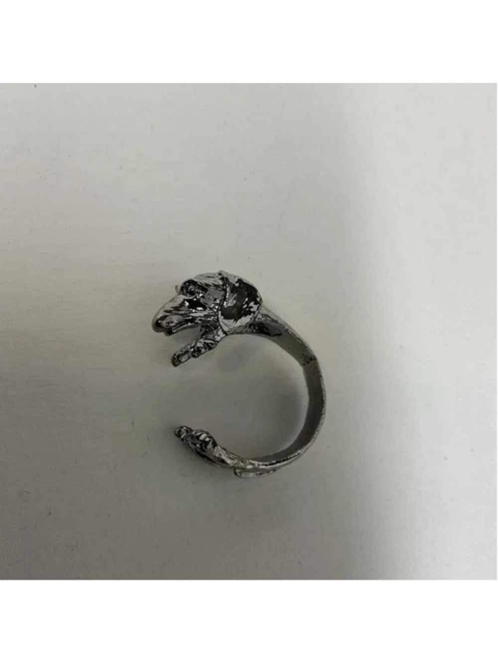 NWT Cute Dachshund Open Ring Silver Adjustable Jewelry for Women Gift